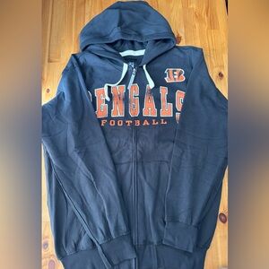 Men's NFL Cincinnati Bengals Football‎ Zip Up Hoodie Size L NWT